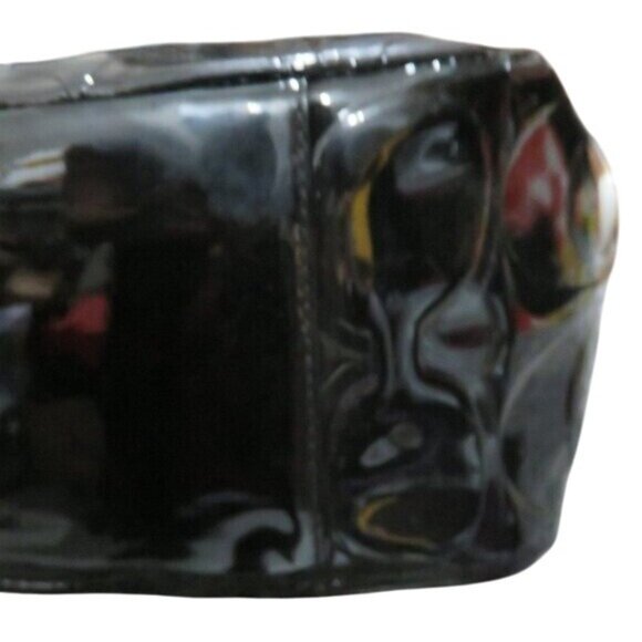 Coach 2012 Black Embossed Patent Leather Tote Handbag - Picture 6 of 11